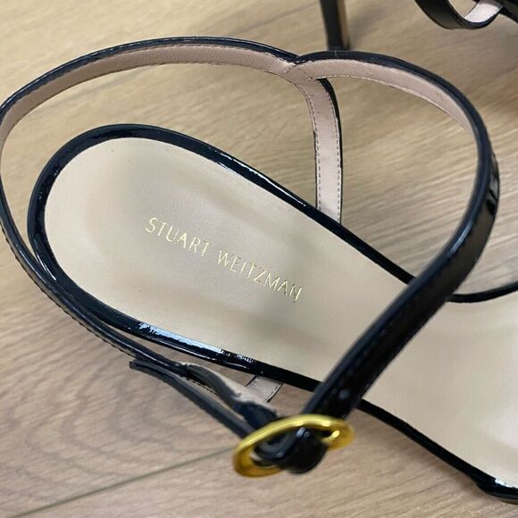 STUART WEITZMAN Starla Strappy Leather Heel Sandals - Picture 7 of 10